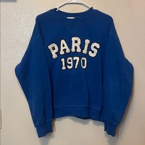 H&M Blue Paris 1970 Sweatshirt